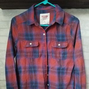 Mossimo Supply Co Red and Blue Flannel Shirt